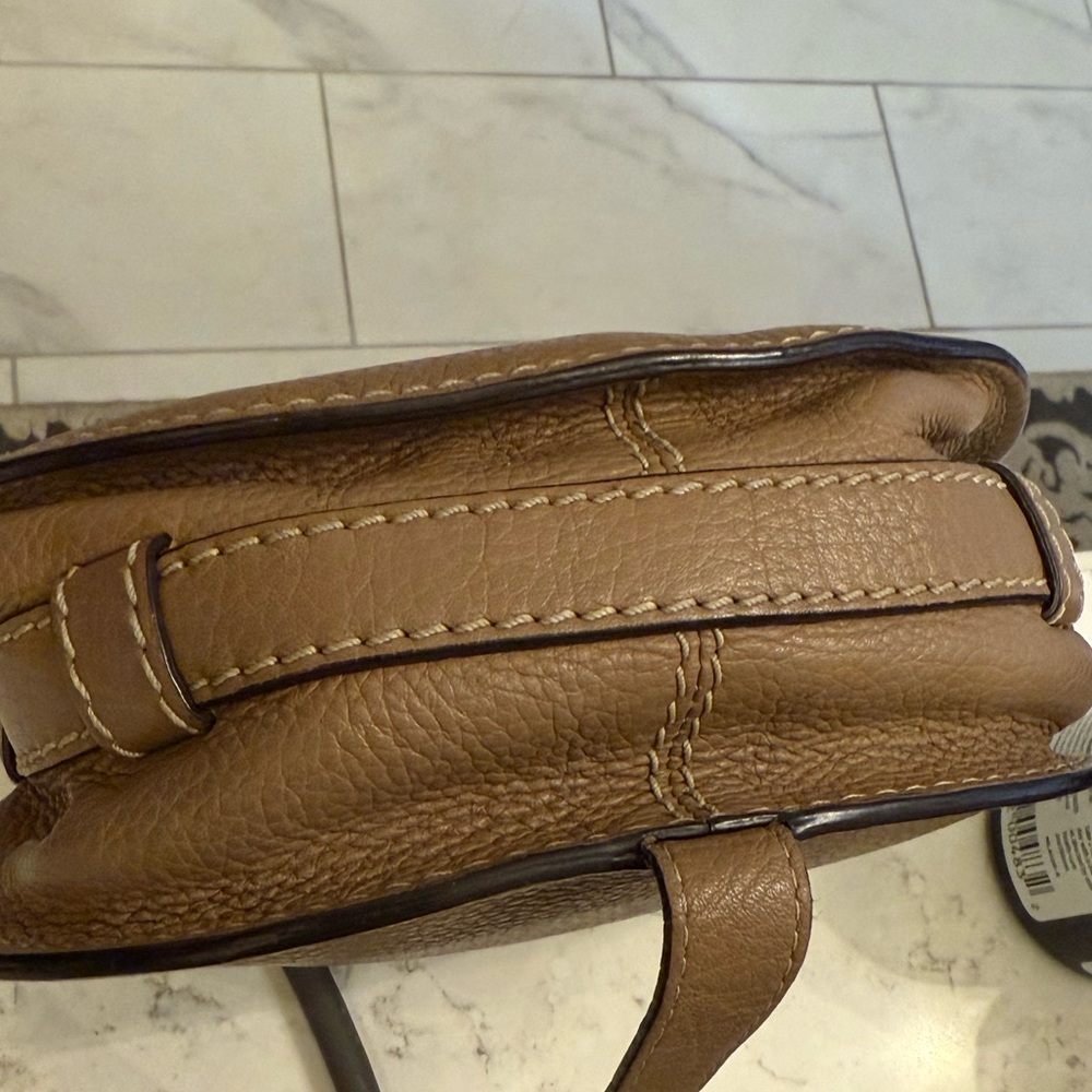 Chloe Brown Crossbody Bag with Gold Accents - Picture 12 of 15